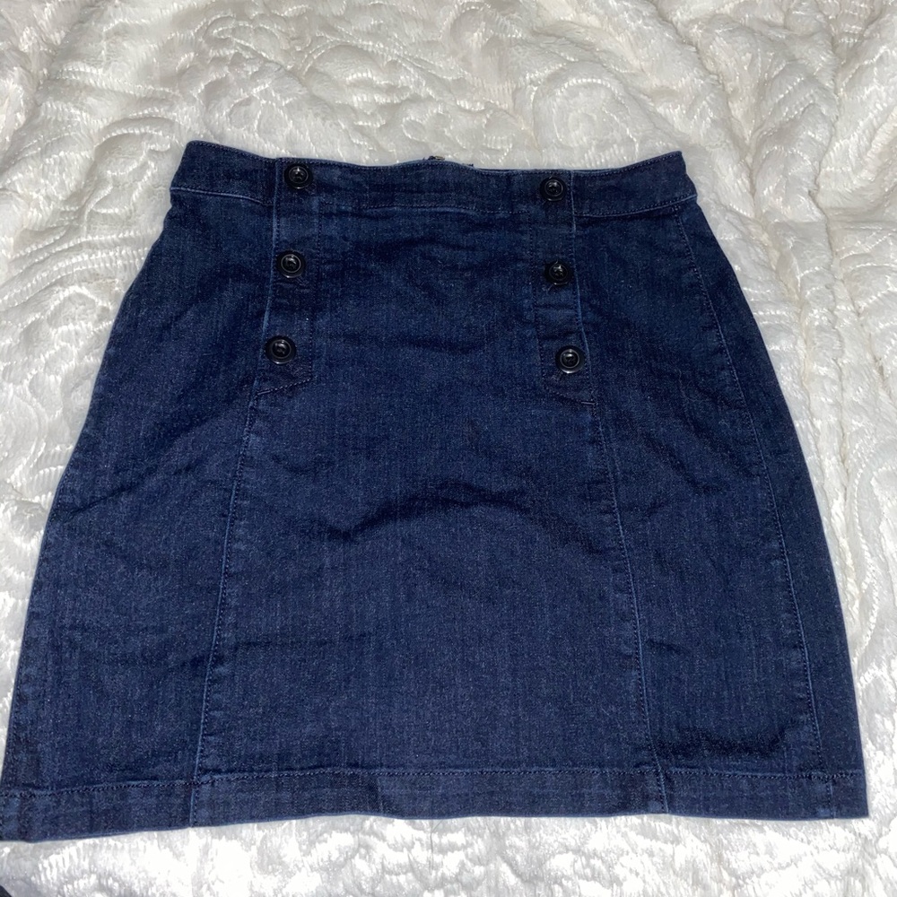 Loft dark wash Jean skirt
